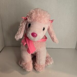 Ty Beanie Buddies Buddy Pinky Poo 10" Pink Poodle Plush Stuffed Animal 2004